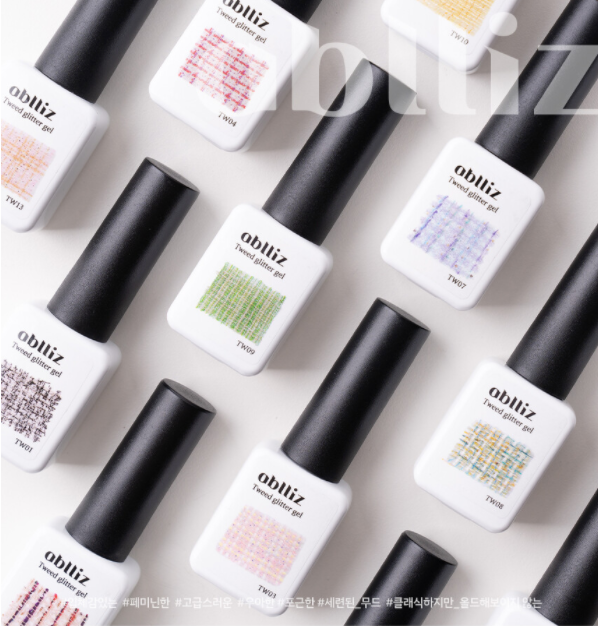 ABLLIZ Tweed glitter gel collection