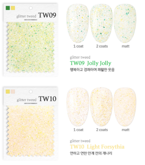 ABLLIZ Tweed glitter gel collection