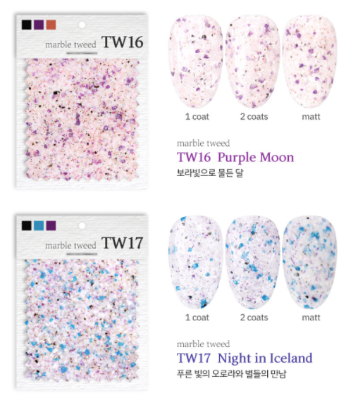 ABLLIZ Tweed glitter gel collection