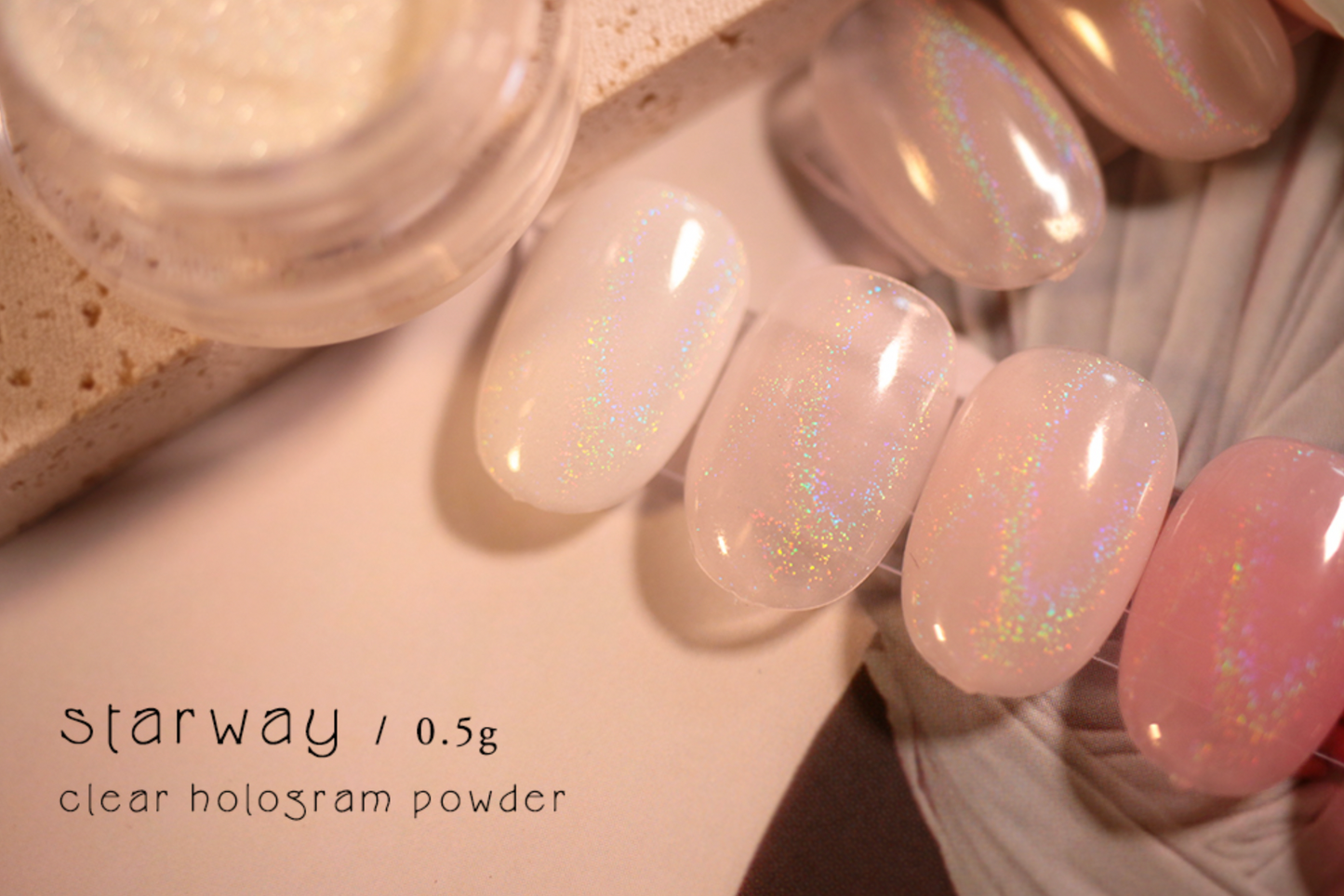 JINAUNNI Star way - Clear unicorn hologram chrome powder