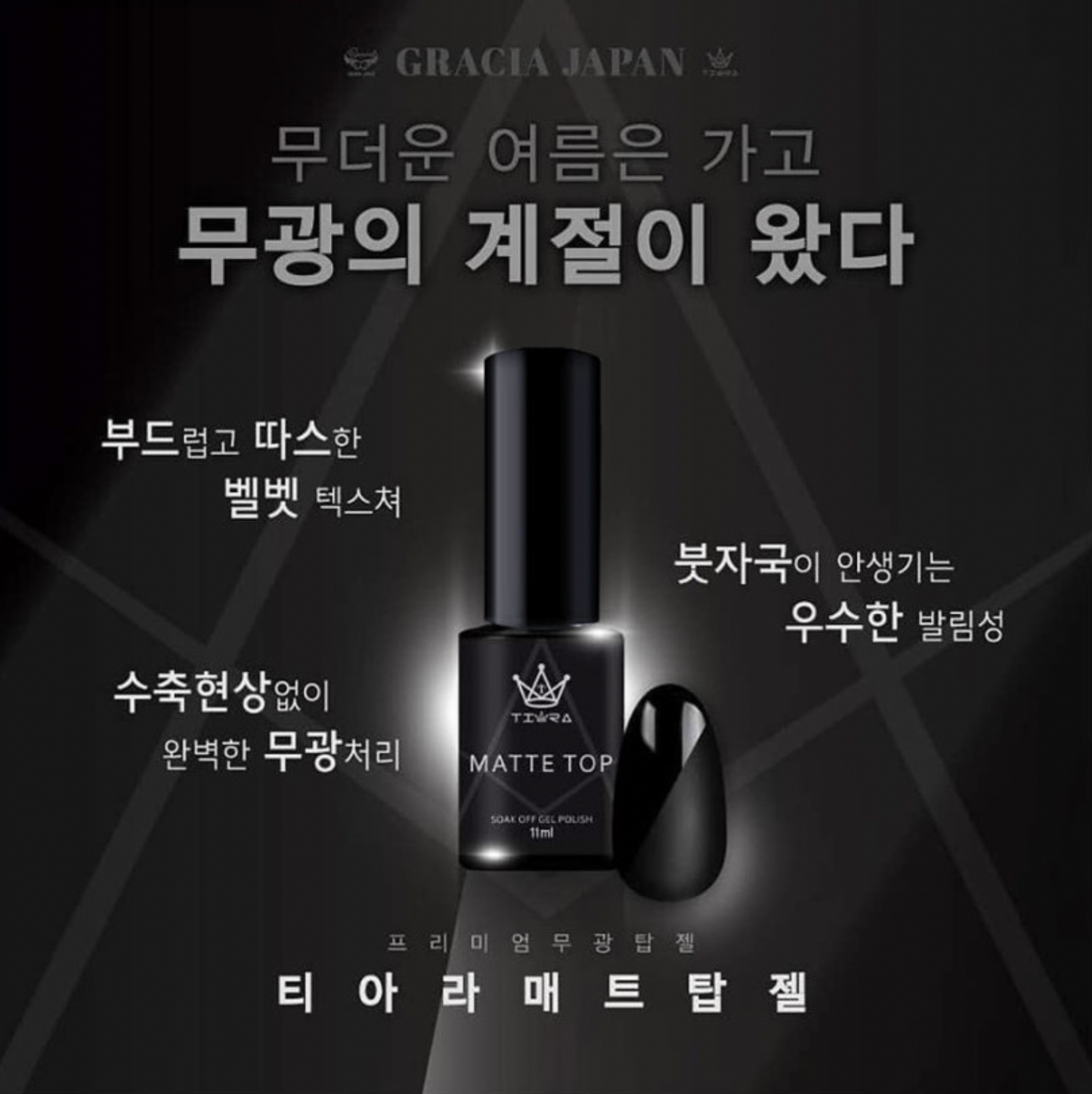 GRACIA TIARA premium matte top gel 11ml