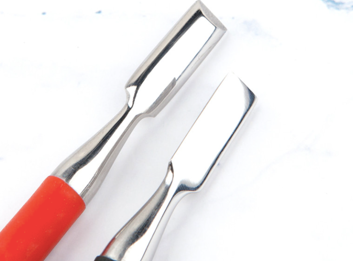 NRYAN Silicon grip cuticle pusher - BLACK