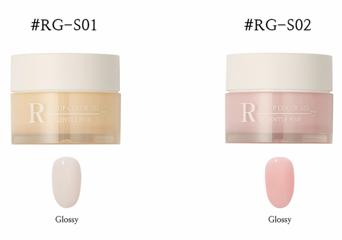 GENTLE PINK RG Syrup pot gel 10g - 4 colours
