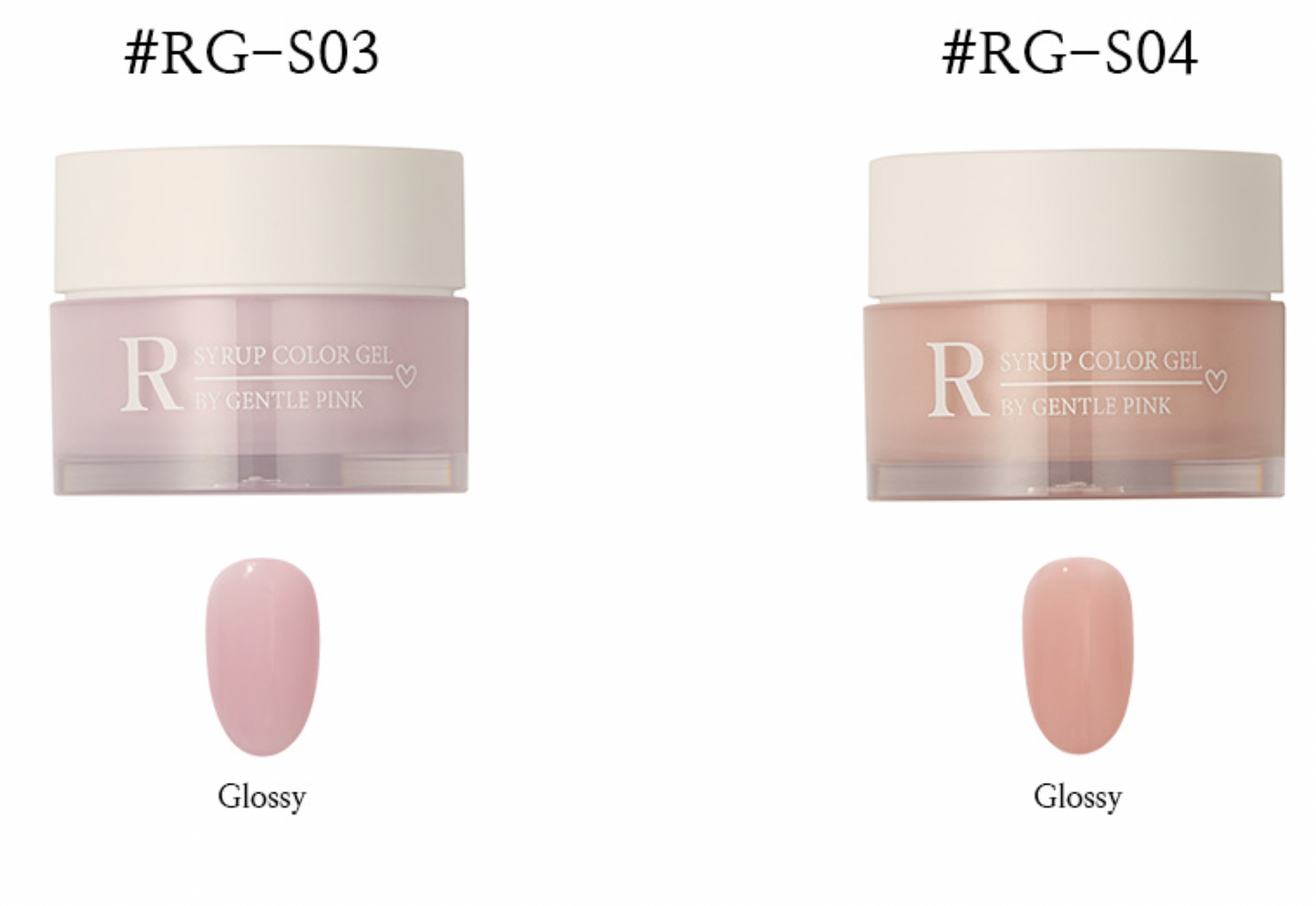 GENTLE PINK RG Syrup pot gel 10g - 4 colours