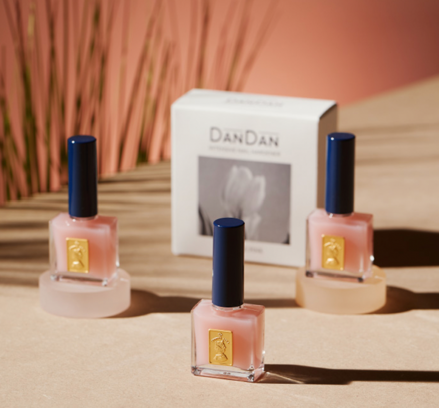 GENTLE PINK Dan Dan intensive nail hardner - Free acetone free remover included