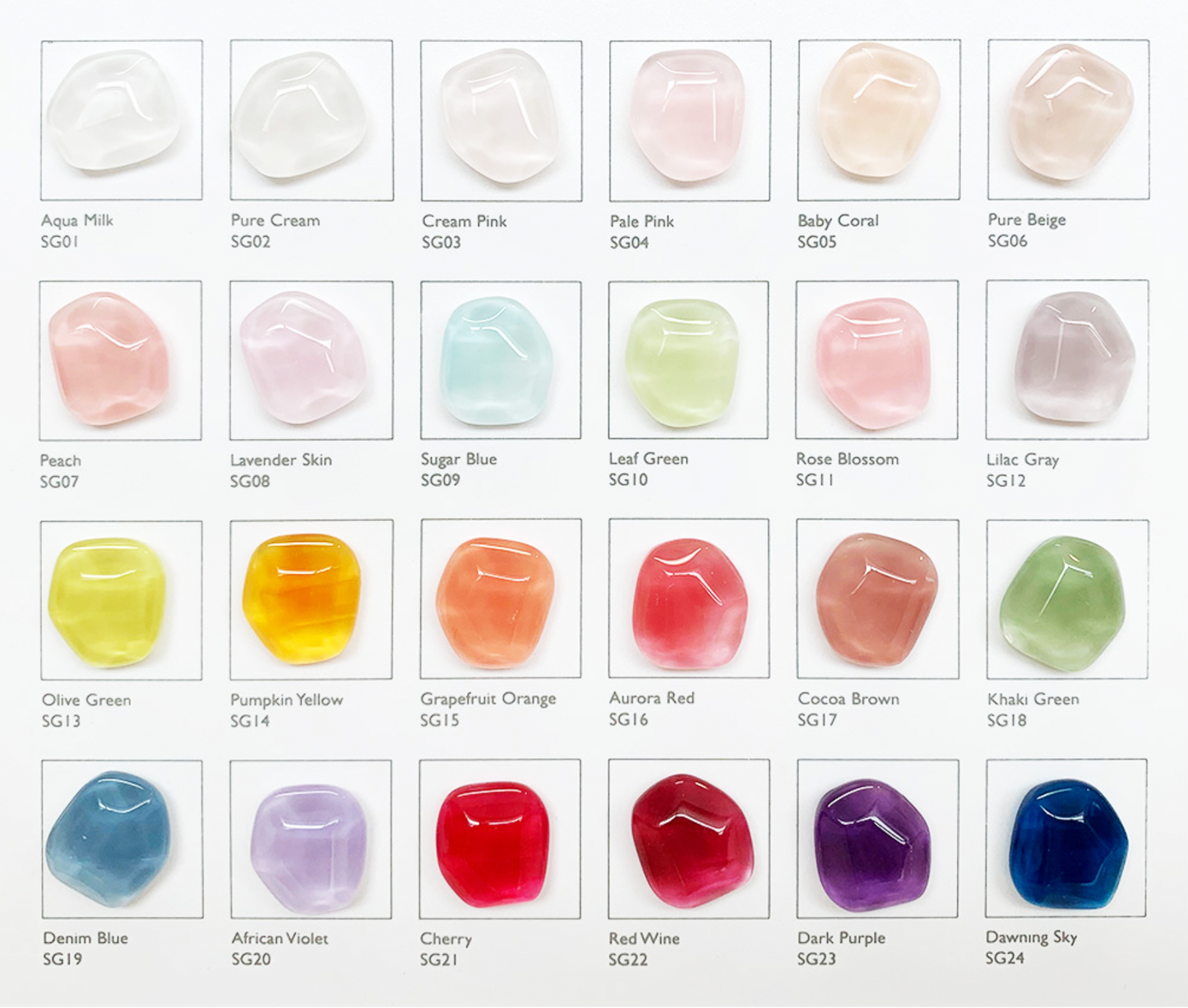 GENTLE PINK Hello Syrup individual bottles - 24 syrup colour gel