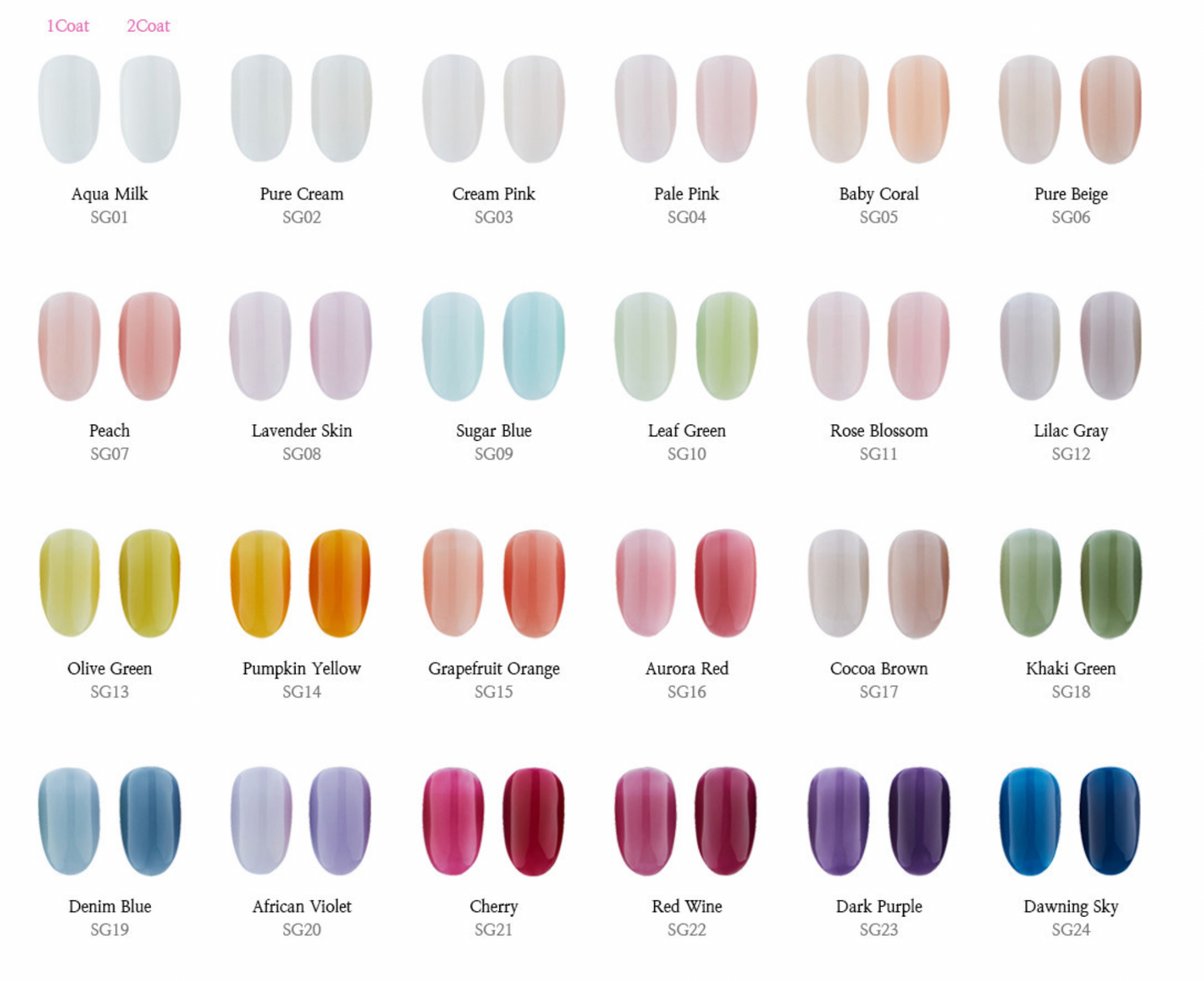 GENTLE PINK Hello Syrup individual bottles - 24 syrup colour gel