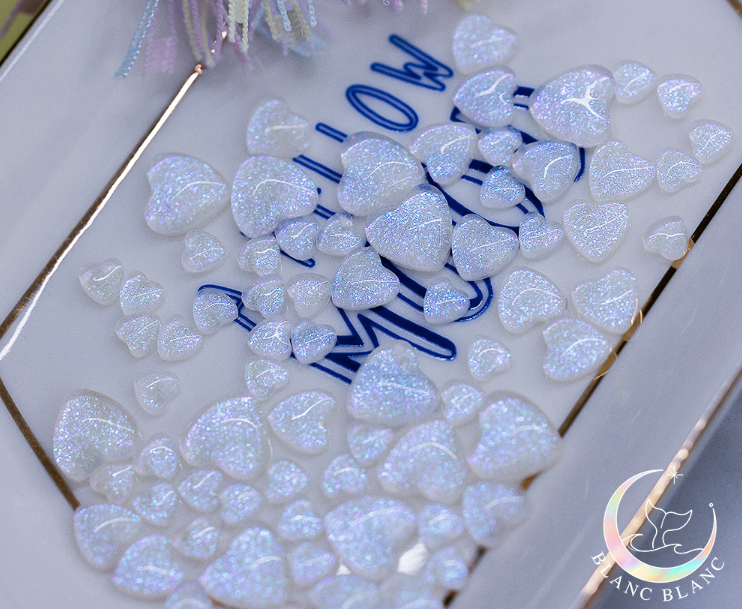 BLANC BLANC Blue purple aurora heart set