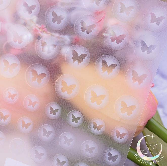 BLANC BLANC Butterfly airbrush stickers