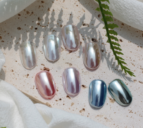 JINAUNNI White Silver Chrome Powder
