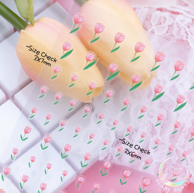 BLANC BLANC custom made tulip stickers