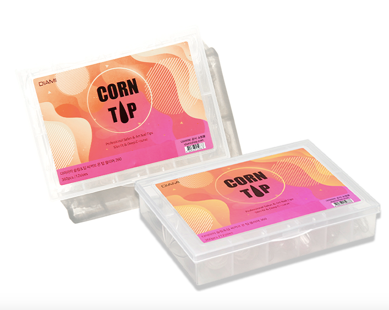 DIAMI corn tip clear refill 50pc - soft gel extensions ALL SIZES