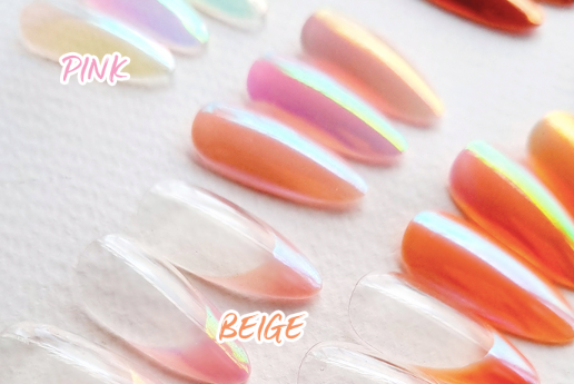 DIAMI Siligello Pink/Beige- no wipe syrup colour gels for chrome