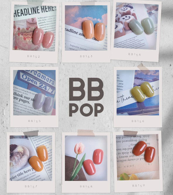 DIAMI BB POP Autumn Polaroid 8pc collection + FREE matte pearl top gel!