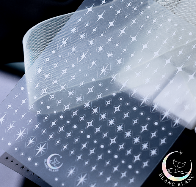 BLANC BLANC custom made Night Sky stickers - White