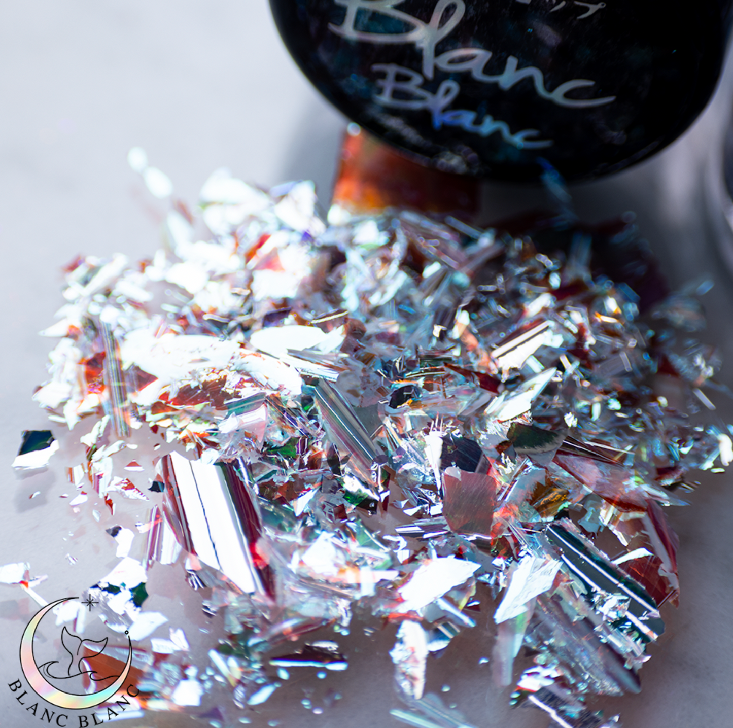 BLANC BLANC Premium aurora laser film flakes - Marine W44