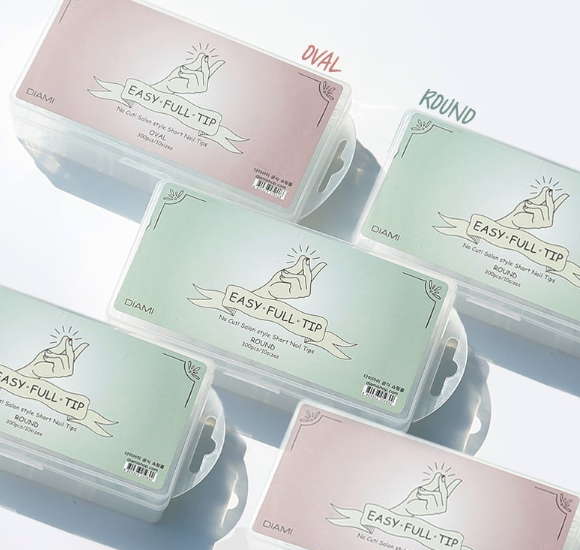 DIAMI Canoe easy full tip Round/Oval - soft gel extension system