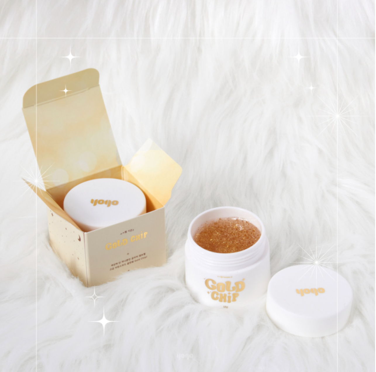 YOGO KK Gel season 3 - Gold chip (3D clear clay gel)
