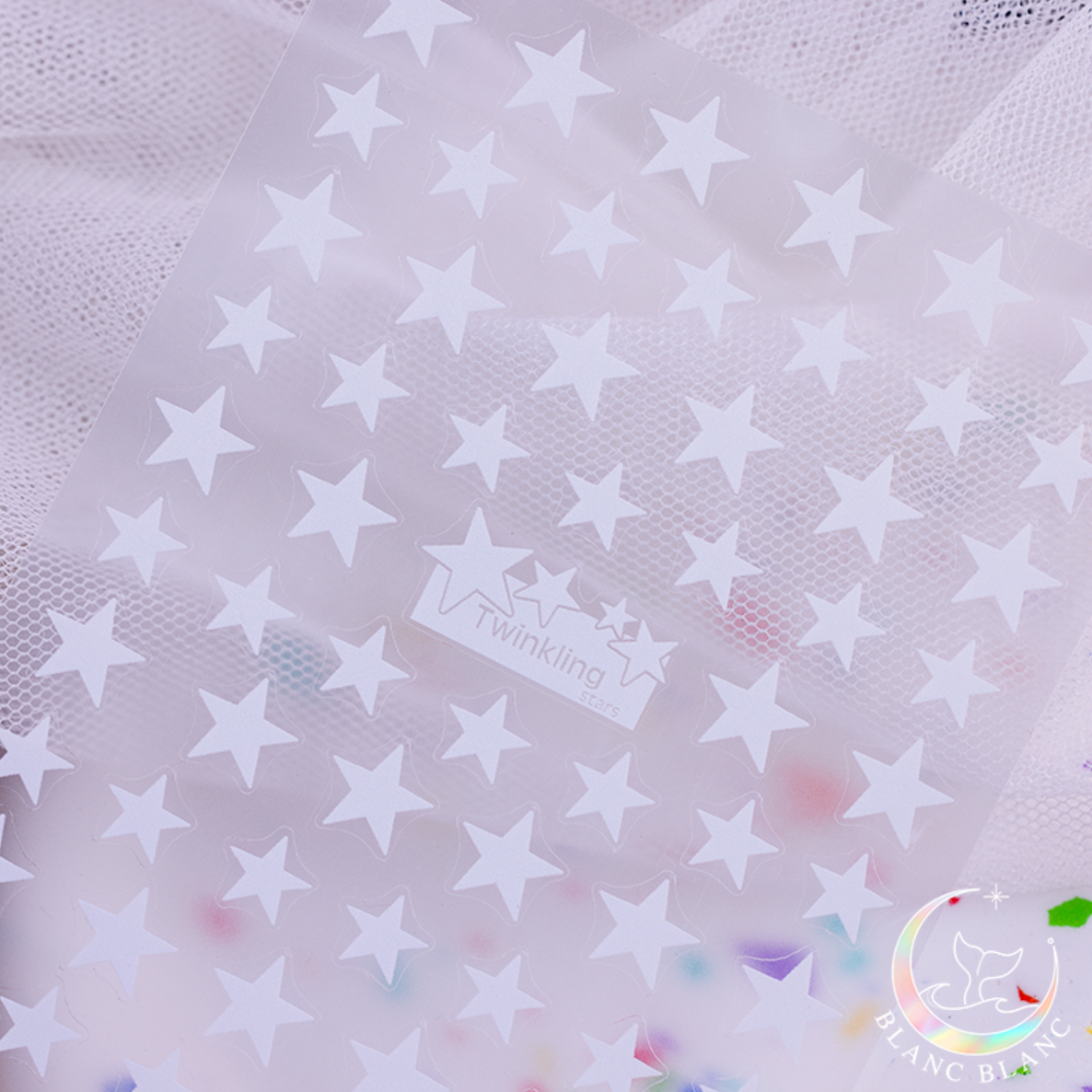 BLANC BLANC white star stickers