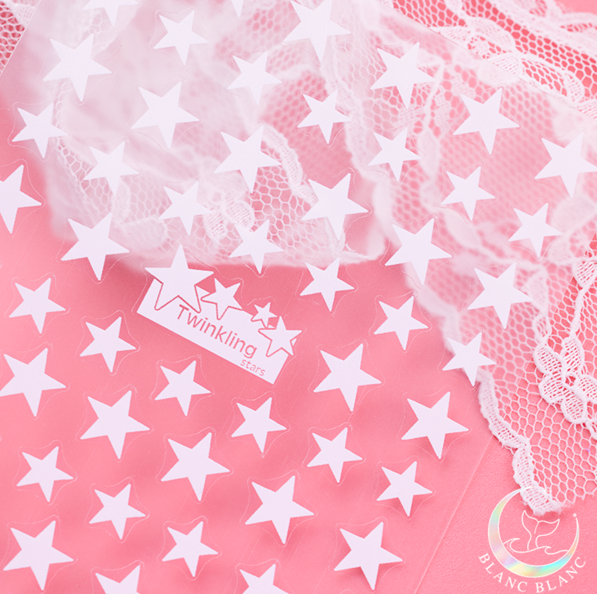 BLANC BLANC white star stickers