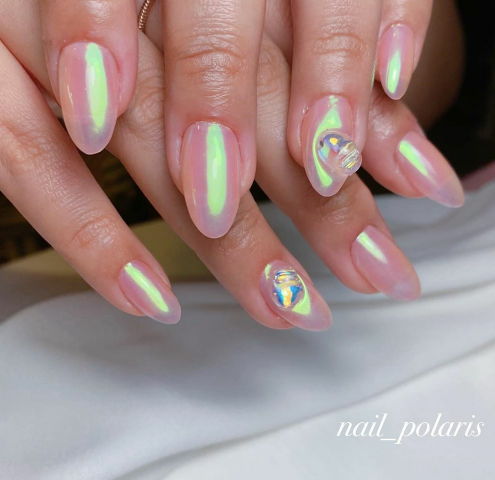 BONNIEBEE Satin chrome powder - Pink green