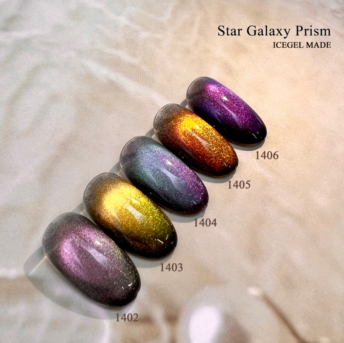 ICE GEL Star galaxy PRISM - 5pc magnetic gel collection