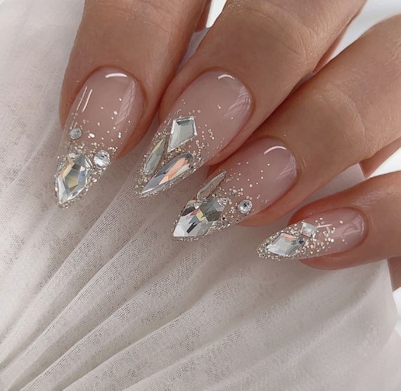 NAILBAYO - Doi glitter gel WHITE SILVER