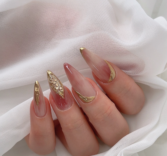 NAILBAYO - Doi glitter gel SAND GOLD