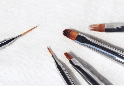 DGEL X JINI - It's Jini nail brush set (5 brushes + free leather case)
