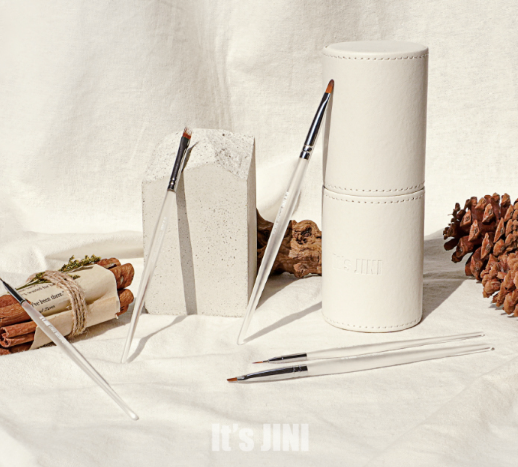 DGEL X JINI - It's Jini nail brush set (5 brushes + free leather case)