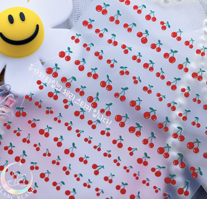 BLANC BLANC cherry stickers