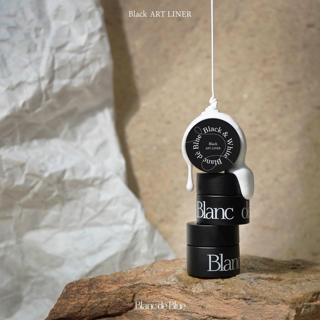 BLANC DE BLUE Pure Black & White - NO WIPE Line pot gel
