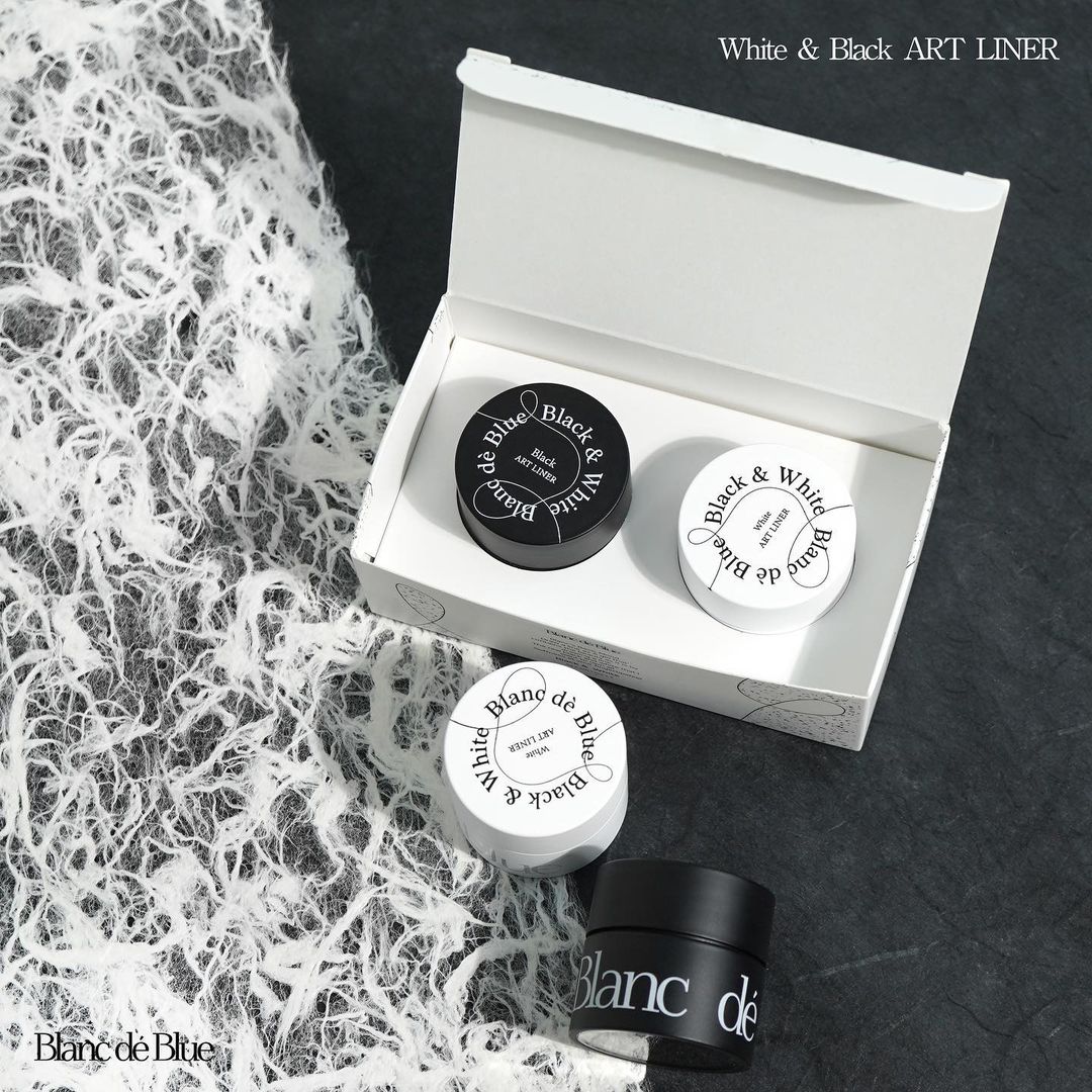BLANC DE BLUE Pure Black & White - NO WIPE Line pot gel
