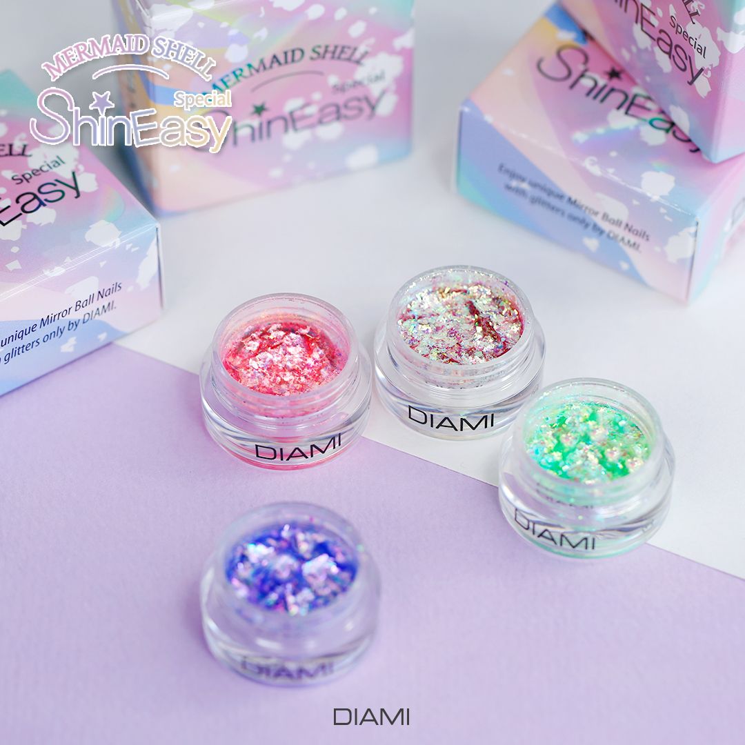 DIAMI Shine easy - MERMAID SHELL 4pc aurora glitter set