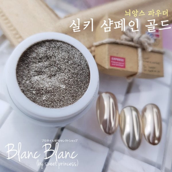 BLANC BLANC silky champagne gold chrome W13