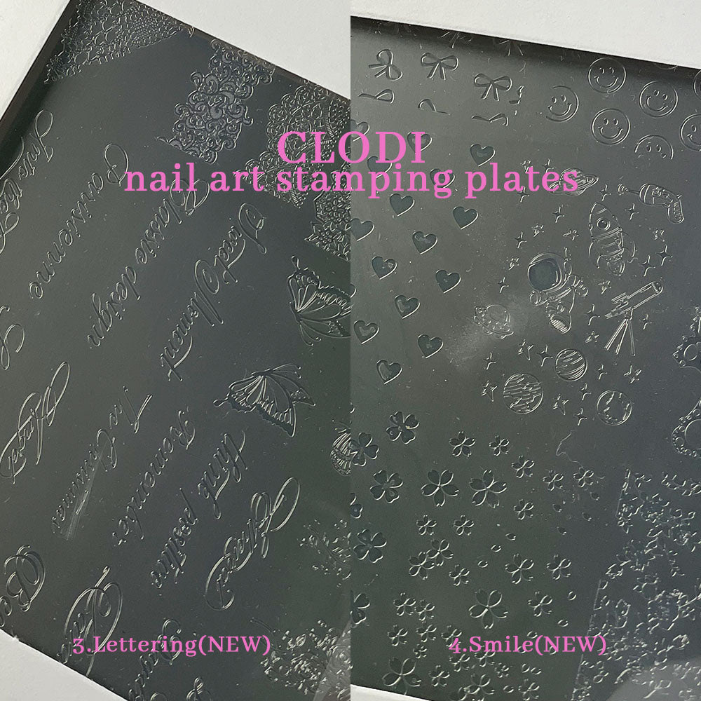 CLODI Nail art stamping plate - 2 types