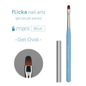 FLICKA brush - 'Mani' Blue gel oval