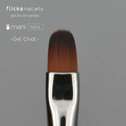 FLICKA brush - 'Mani' Ivory gel oval