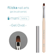 FLICKA brush - 'Mani' Ivory gel oval