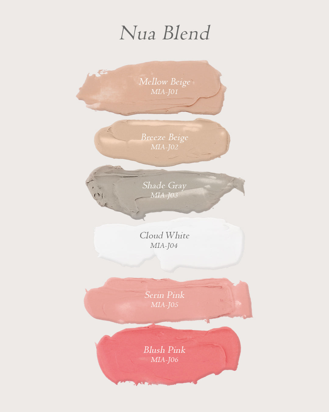 MOII MOII Nua Blend Gradation gel 6pc set + Gradation Sponge 70pc