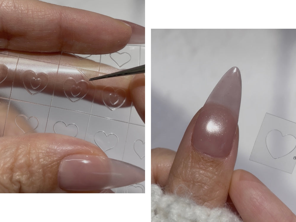 CLODI Stencil nail sticker - Heart