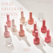[PRE-ORDER ONLY] Valla Solid 100pc Non-Wipe Opaque Gel Collection (Includes 1 Top Gel, 1 Matte Top and Solid Colour Chart Board)