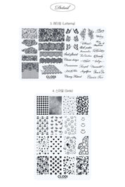 CLODI Nail art stamping plate - 2 types