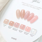 FIOTE Nude gloss 5pc collection + glazed chrome powder