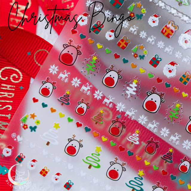 BLANC BLANC christmas bingo stickers