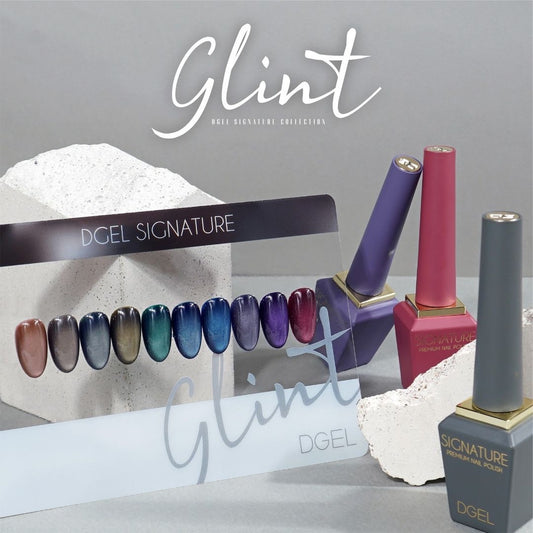 (PREORDER) DGEL Signature GLINT 10pc collection - cat eye magnetic gel | HEMA FREE