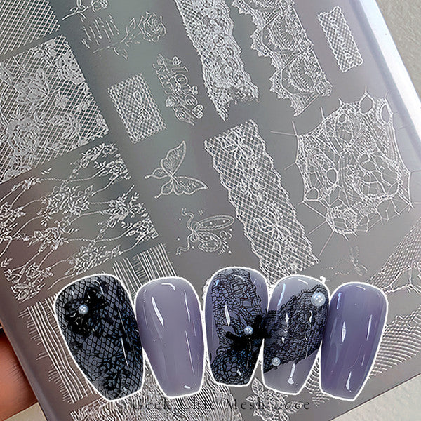 BONNIEBEE Geek Chic Mesh Lace Stamping Plate