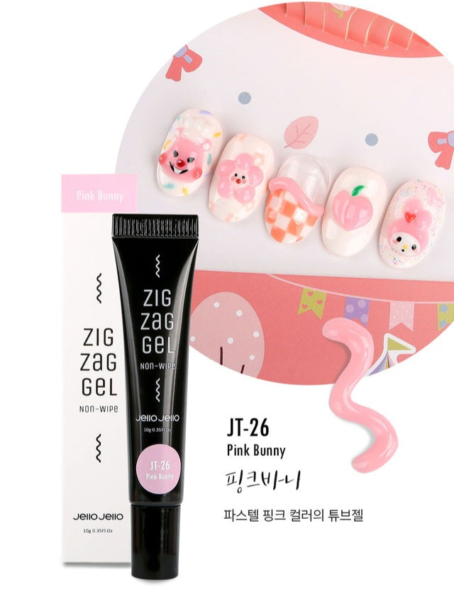 JELLO JELLO Zig Zag 3D Gel (No-wipe) - 13 colour options (JT-22 to JT-40)