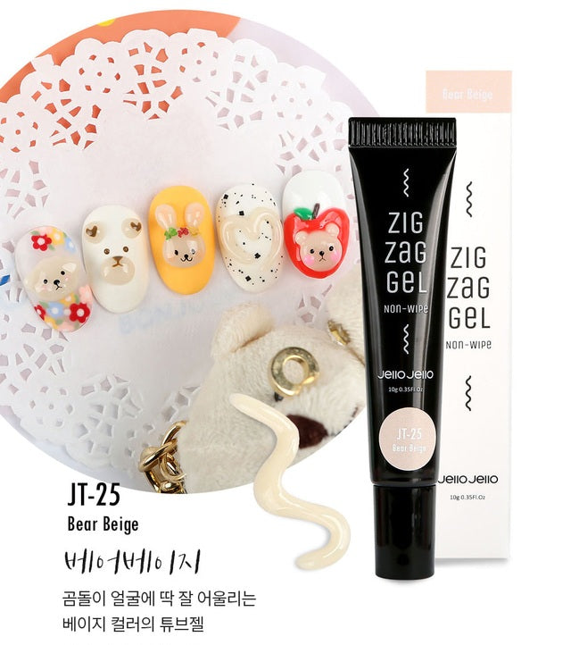 JELLO JELLO Zig Zag 3D Gel (No-wipe) - 13 colour options (JT-22 to JT-40)