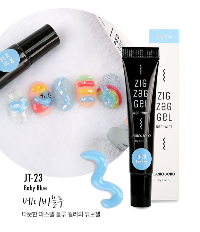 JELLO JELLO Zig Zag 3D Gel (No-wipe) - 13 colour options (JT-22 to JT-40)